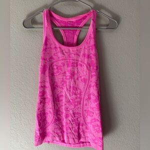 Lululemon Racerback Tank Pink Camo Space Dye Sz 6
